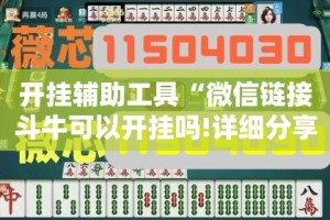 开挂辅助工具“微信链接斗牛可以开挂吗!详细分享装挂步骤