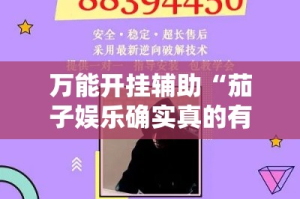 万能开挂辅助“茄子娱乐确实真的有挂!详细分享装挂步骤