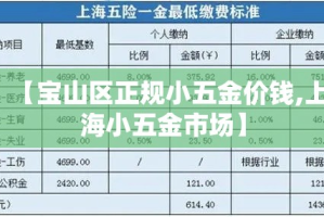 【宝山区正规小五金价钱,上海小五金市场】