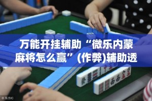 万能开挂辅助“微乐内蒙麻将怎么赢”(作弊)辅助透视教程