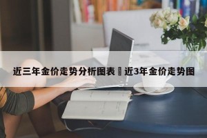 近三年金价走势分析图表›近3年金价走势图