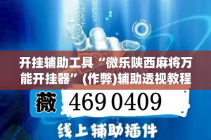 开挂辅助工具“微乐陕西麻将万能开挂器”(作弊)辅助透视教程