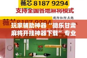 玩家辅助神器“微乐甘肃麻将开挂神器下载”专业师傅带你一起了解(确实有挂
