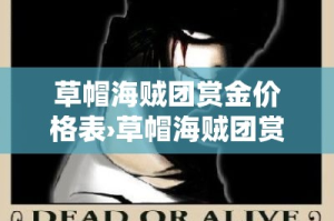 草帽海贼团赏金价格表›草帽海贼团赏金2021