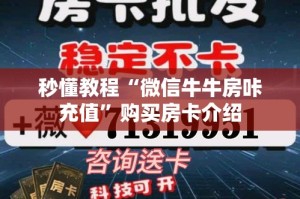 秒懂教程“微信牛牛房咔充值”购买房卡介绍