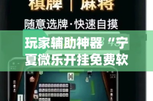 玩家辅助神器“宁夏微乐开挂免费软件”(透视)其实确实有挂