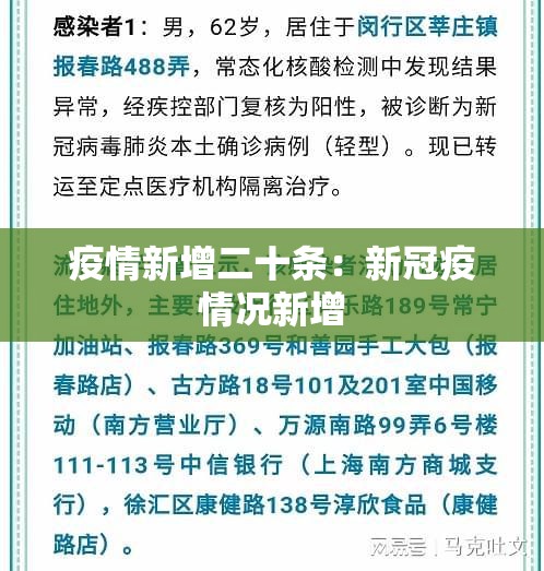 疫情新增二十条：新冠疫情况新增
