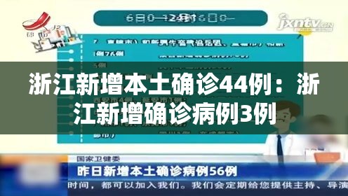 浙江新增本土确诊44例：浙江新增确诊病例3例