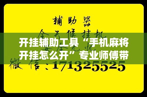 开挂辅助工具“手机麻将开挂怎么开”专业师傅带你一起了解(确实有挂