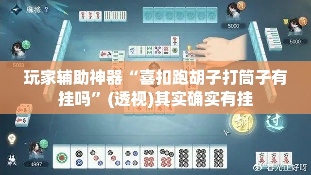 玩家辅助神器“喜扣跑胡子打筒子有挂吗”(透视)其实确实有挂