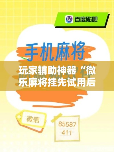 玩家辅助神器“微乐麻将挂先试用后付款”科技辅助神器手机版