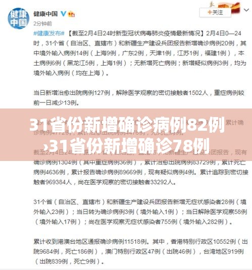 31省份新增确诊病例82例›31省份新增确诊78例