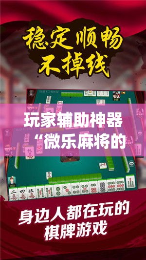 玩家辅助神器“微乐麻将的胜率提高方法	”(透视)其实确实有挂