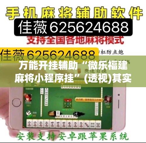 万能开挂辅助“微乐福建麻将小程序挂”(透视)其实确实有挂