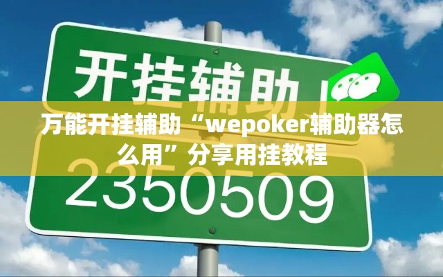 万能开挂辅助“wepoker辅助器怎么用”分享用挂教程