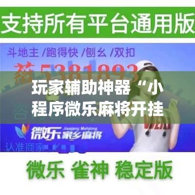玩家辅助神器“小程序微乐麻将开挂神器下载”(作弊)辅助透视教程