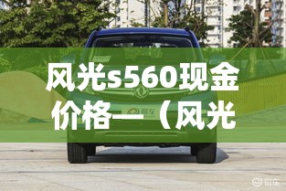 风光s560现金价格—（风光s560的价格）