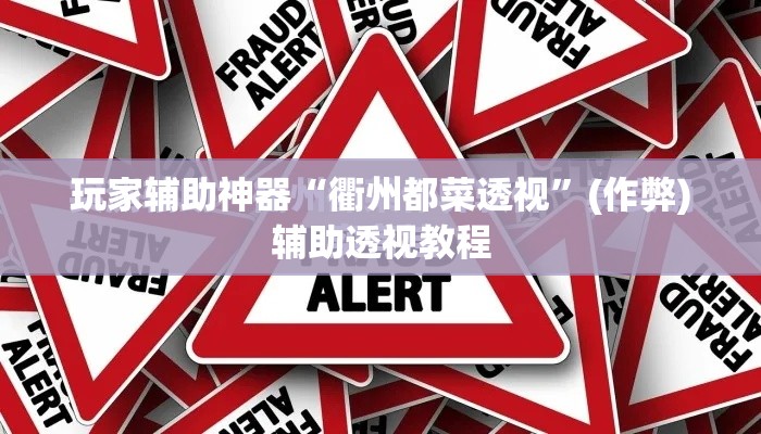 玩家辅助神器“衢州都菜透视”(作弊)辅助透视教程