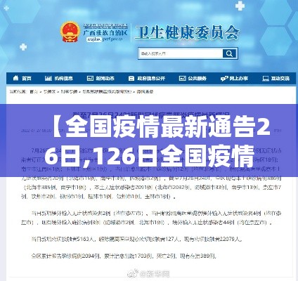 【全国疫情最新通告26日,126日全国疫情通报】