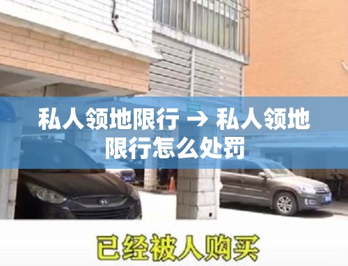私人领地限行 → 私人领地限行怎么处罚 私人领地限行 → 私人领地限行怎么处罚